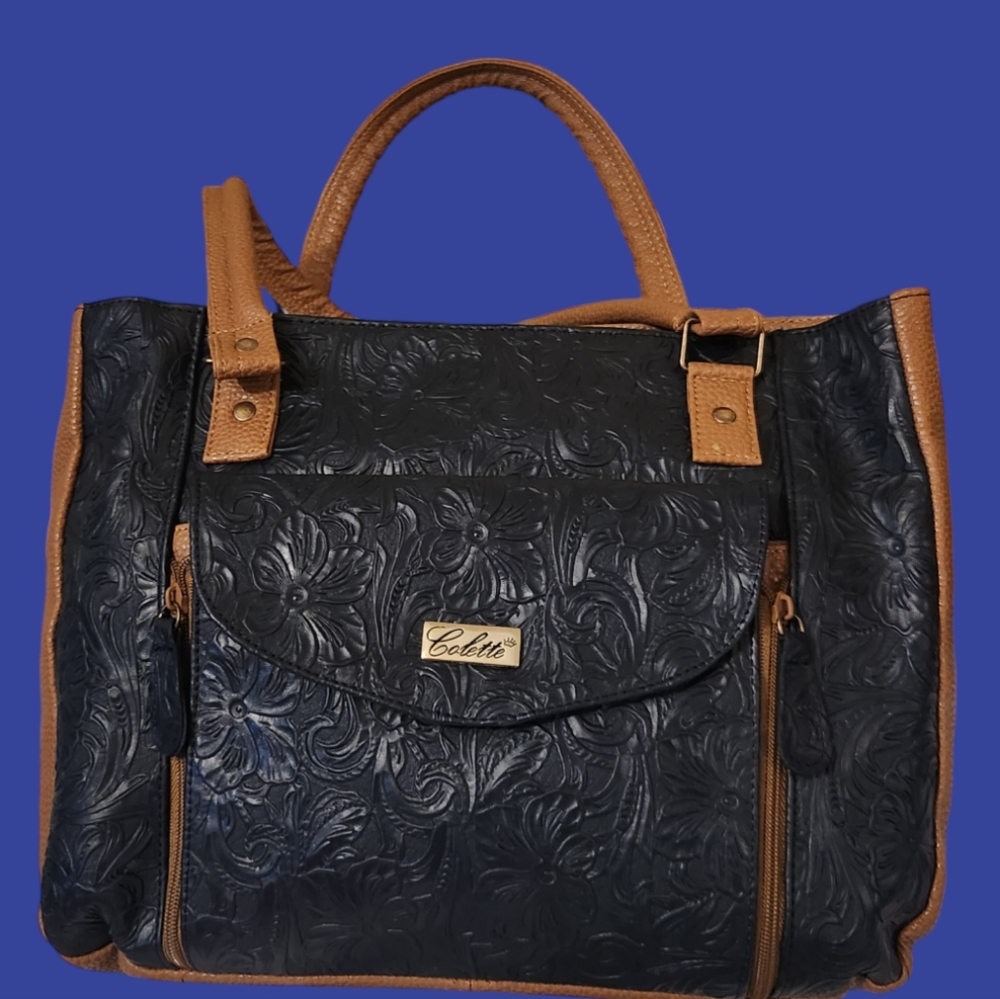 Genuine leather large bag